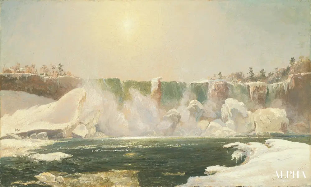 Les chutes du Niagara en hiver - Jasper Francis Cropsey - Reproductions de tableaux et peintures haut de gamme