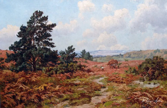 Les collecteurs de fougères à Fittleworth Common, Sussex - Edward Wilkins Waite - Reproductions de tableaux et peintures haut de gamme