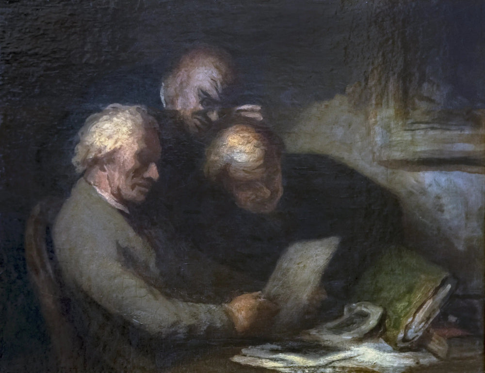 Les Collectionneurs d'estampes - Honoré Daumier image 1 reproduction d’œuvre d’art à l’huile