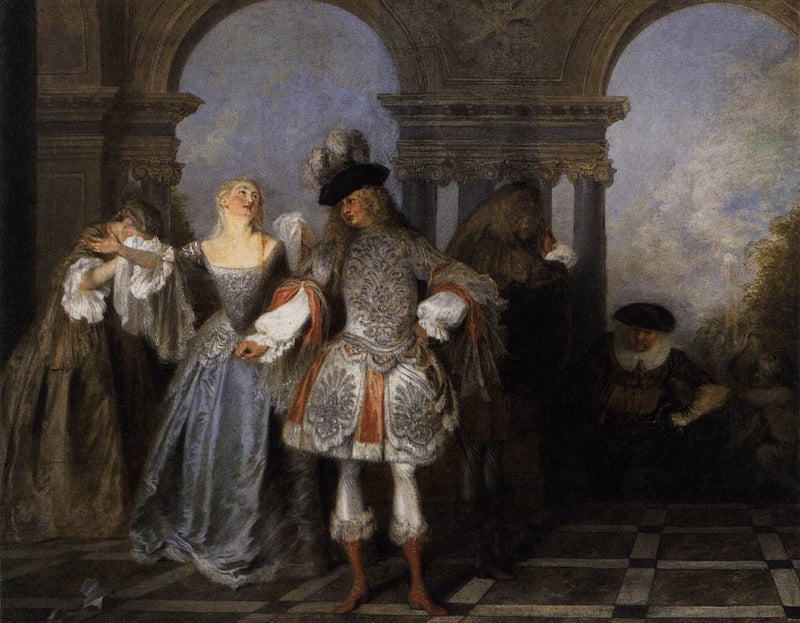 Les comédiens français - Antoine Watteau