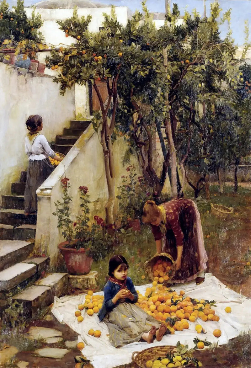 Les cueilleurs d'oranges - John William Waterhouse