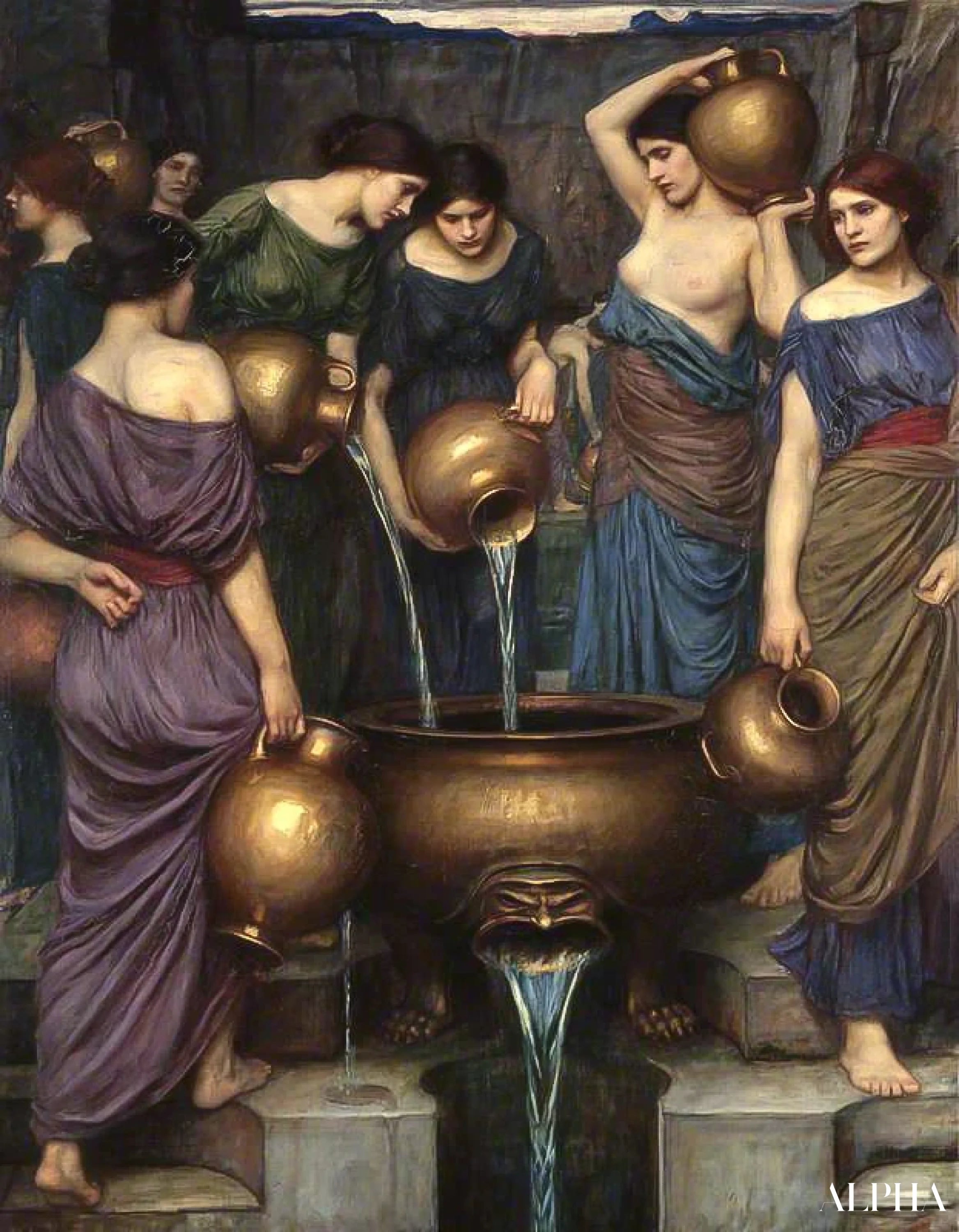 Reproduction du tableau « Les Danaïdes - John William Waterhouse » par Alpha Reproduction en peinture à l’huile