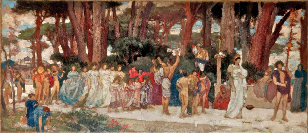 Les Daphnéphories (esquisse) - Frederic Leighton