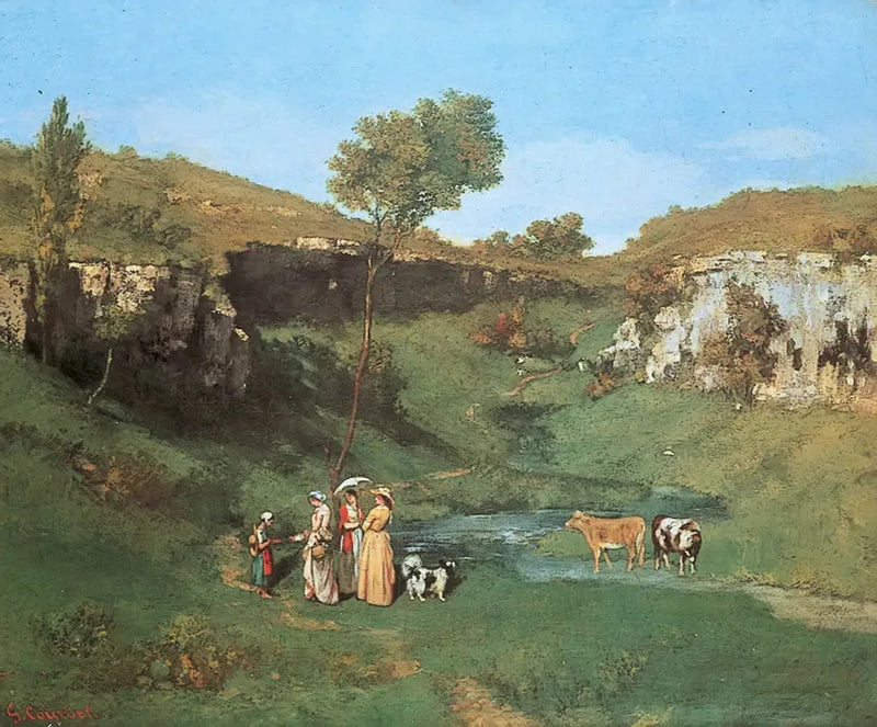 Les demoiselles du village - Gustave Courbet