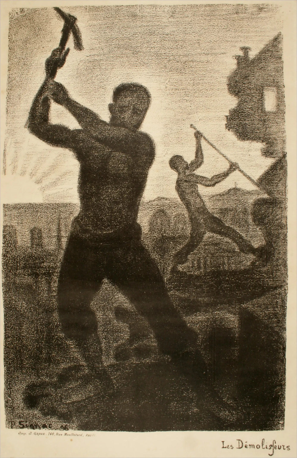 Les Démolisseurs - Paul Signac image 1 reproduction de peinture à l’huile