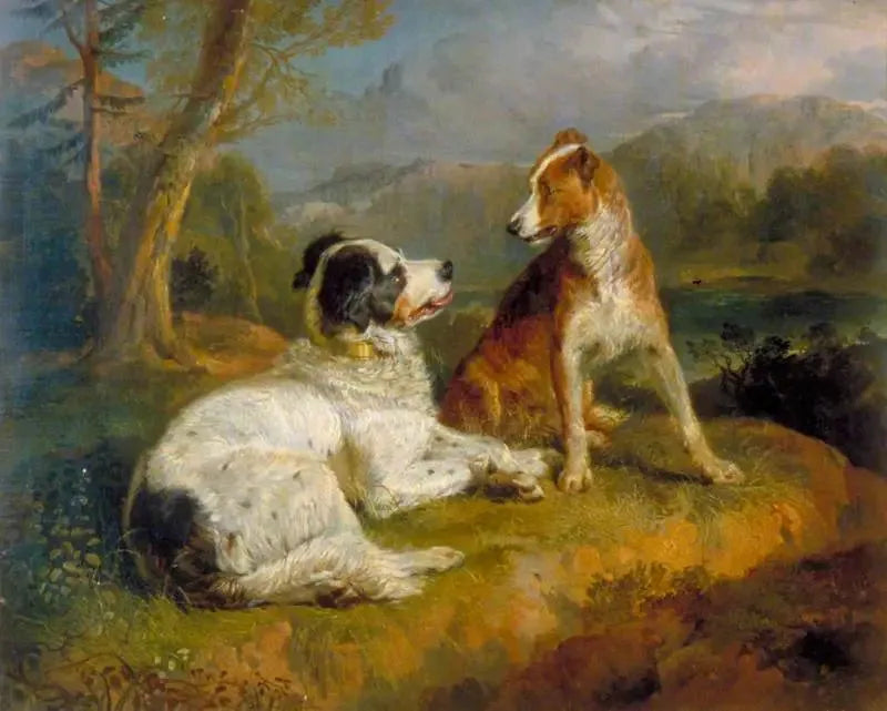 Les Deux Chiens (d'après le poème de Robert Burns) - Edwin Henry Landseer