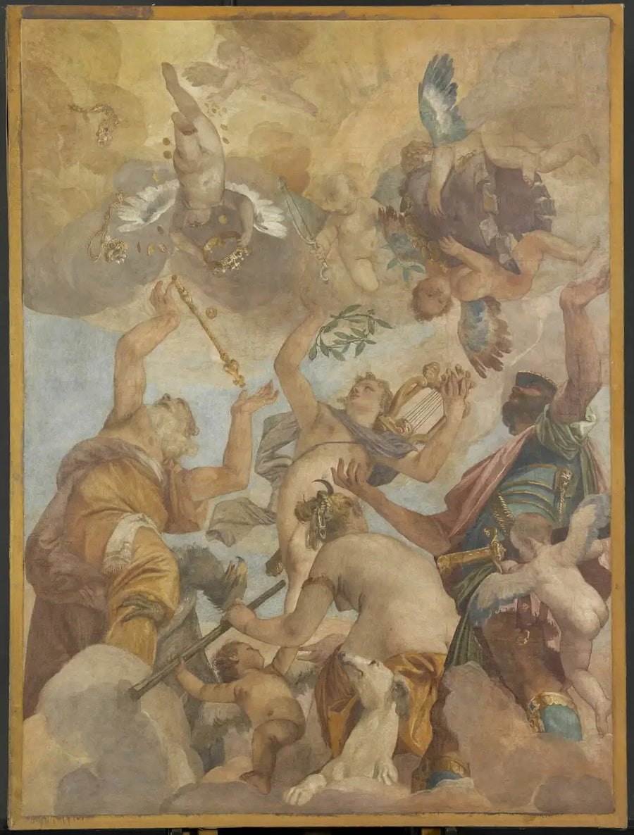 Les Dieux de l'Olympe : Jupiter, Apollon, Diane et Mars - Paul Véronèse