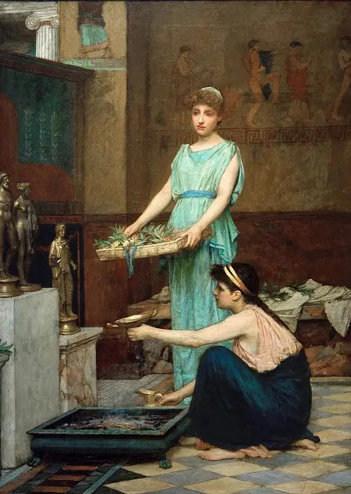 Les dieux de la maison - John William Waterhouse