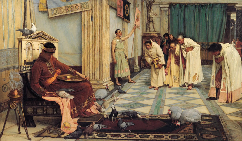 Les favoris de l'empereur Honorius - John William Waterhouse
