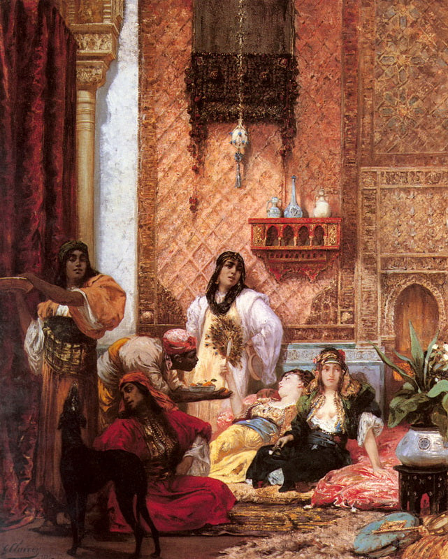Les favoris du sultan - Georges Clairin image 1 reproduction artisanale de tableau