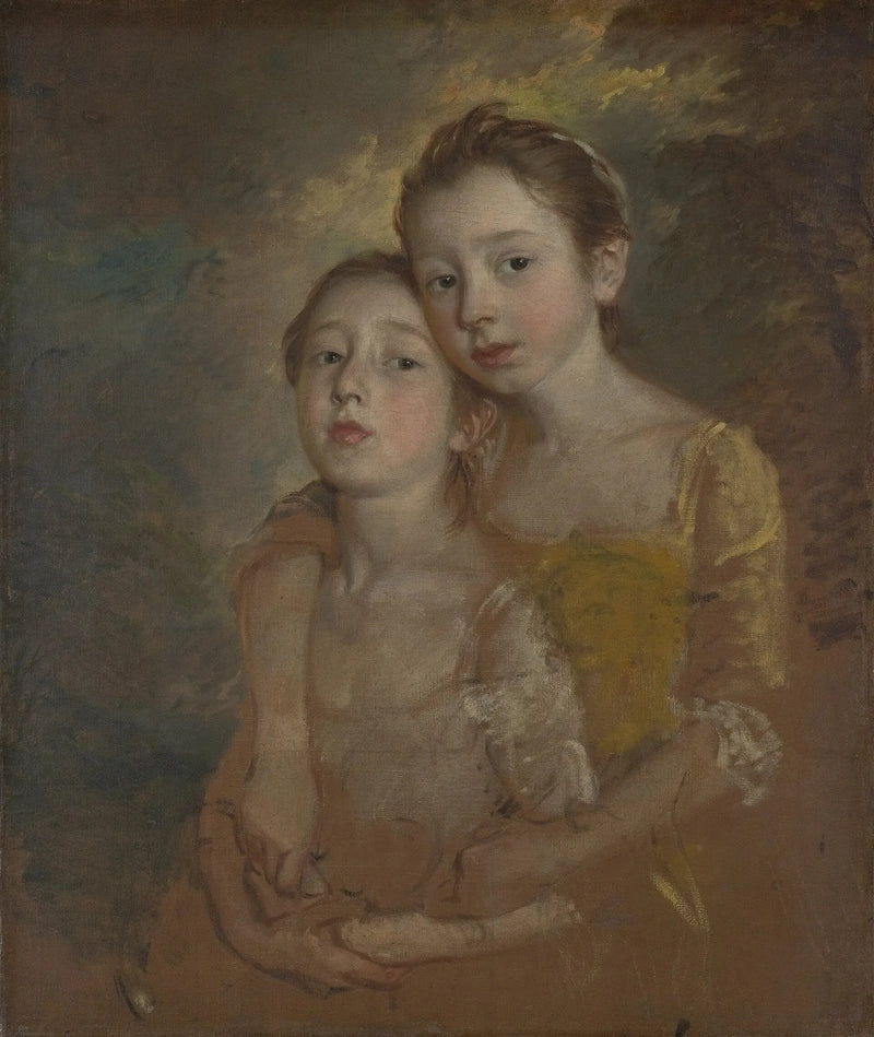 Les filles du peintre avec un chat - Thomas Gainsborough