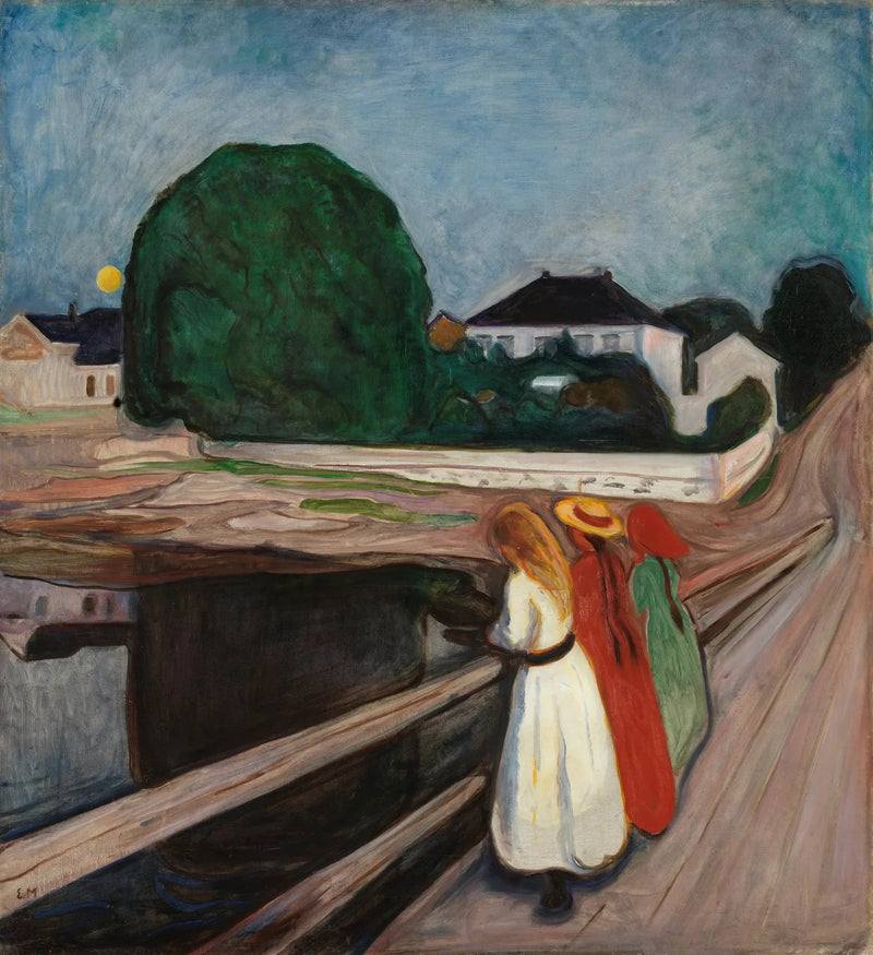 Les Filles sur le pont - Edvard Munch