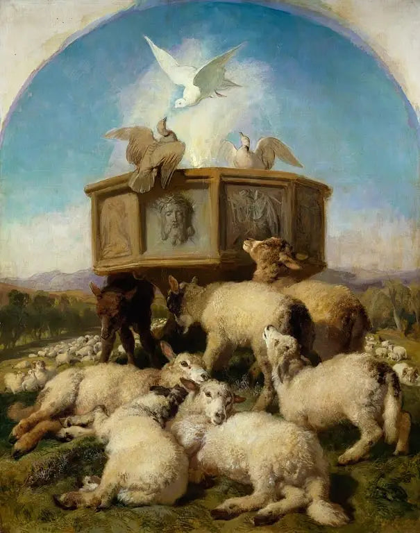 Les fonts baptismaux - Edwin Henry Landseer - Alpha Reproduction