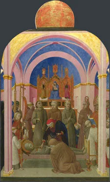 Les funérailles de saint François - Stefano di Giovanni (Sassetta)