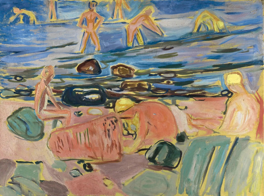 Les garçons se baignant - Edvard Munch