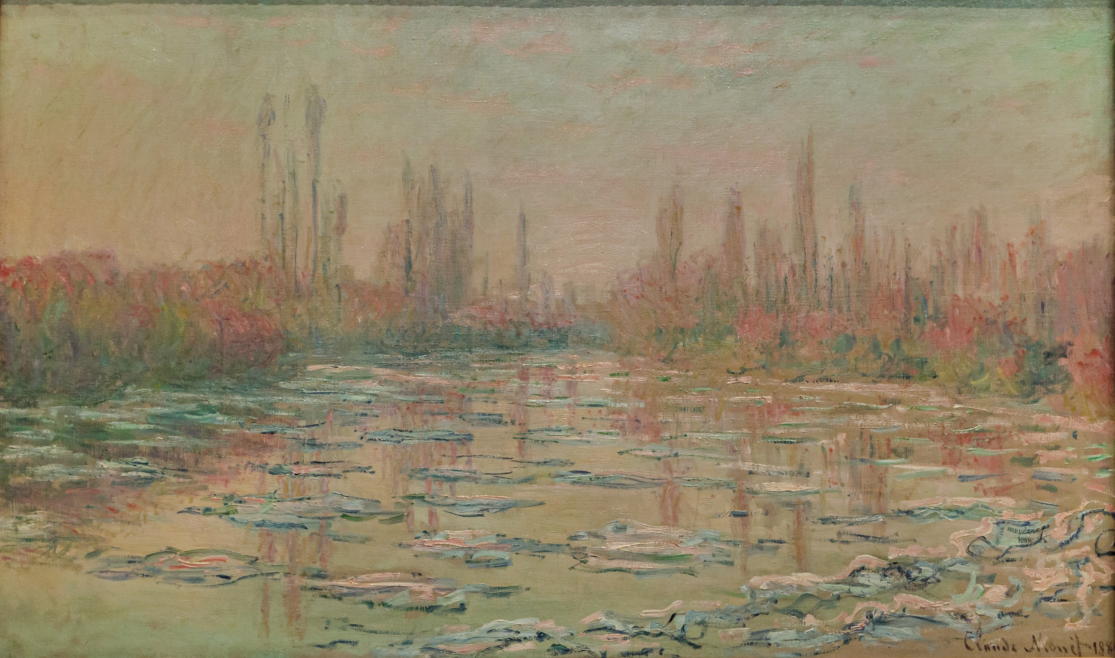 Reproduction du tableau « Les Glaçons - Claude Monet » par Alpha Reproduction en peinture à l’huile