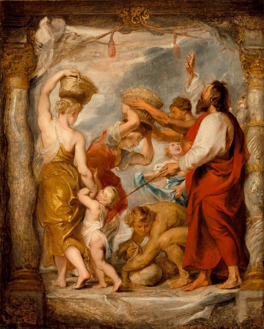 Les Israélites ramassent la manne dans le désert - Peter Paul Rubens
