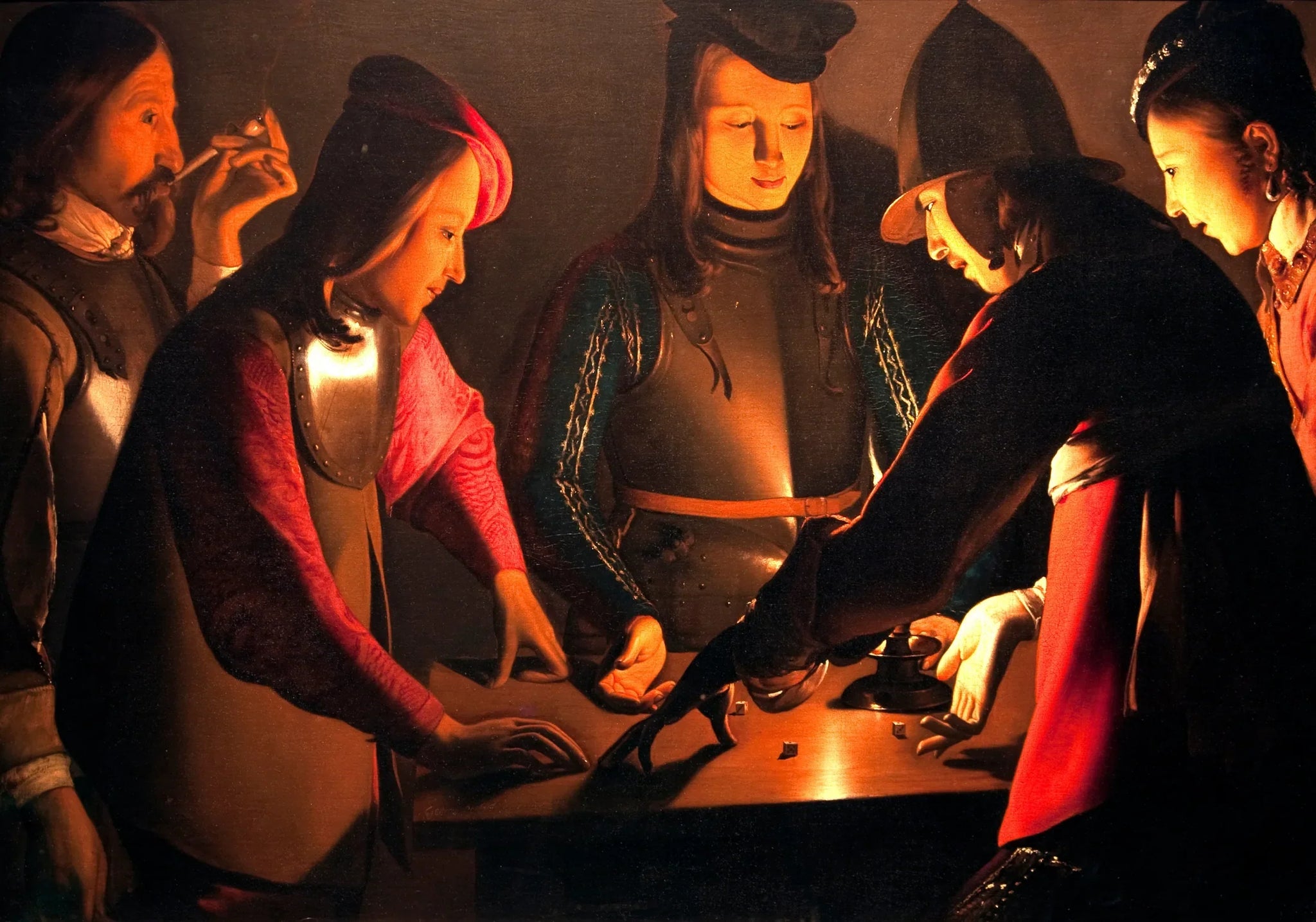 Les Joueurs de dés - Georges de La Tour image 1 copie peinte à la main à l’huile
