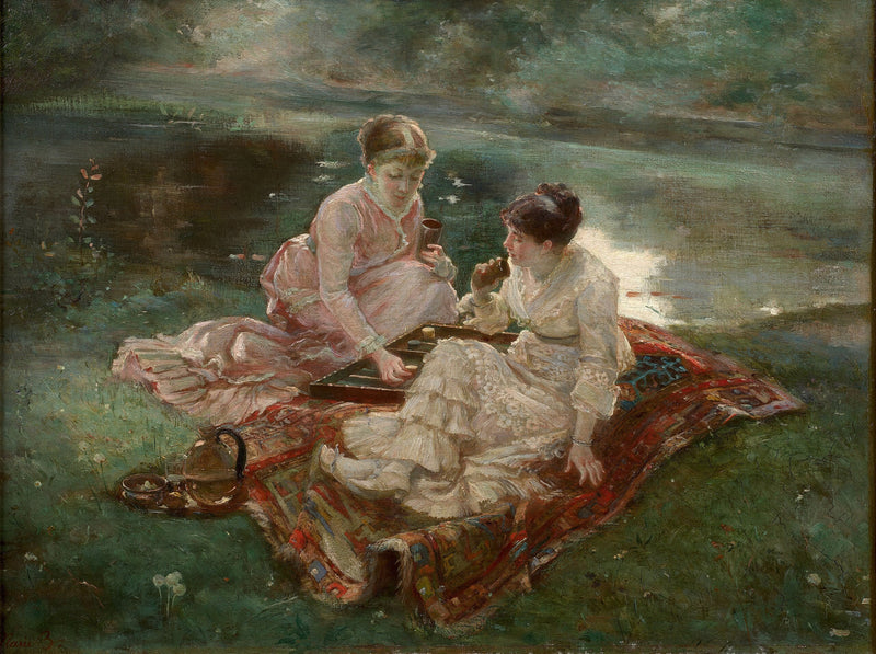 Les Joueuses de jacquet - Marie Bracquemond