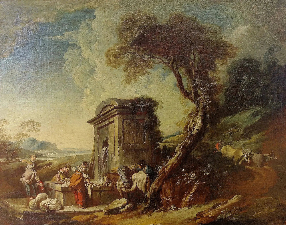 Les Lavandières - François Boucher image 1 reproduction de peinture à l’huile