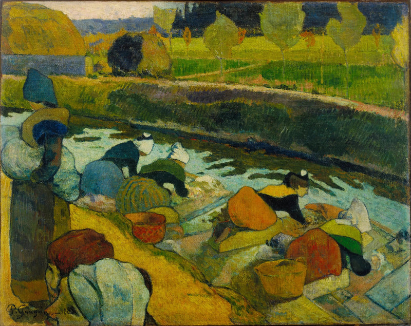 Les Laveuses à Arles I (La Roubine du Roi) - Paul Gauguin