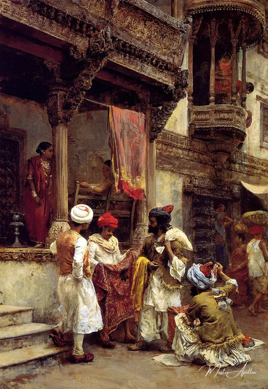 Les marchands de soie - Edwin Lord Weeks - Reproductions de tableaux et peintures haut de gamme