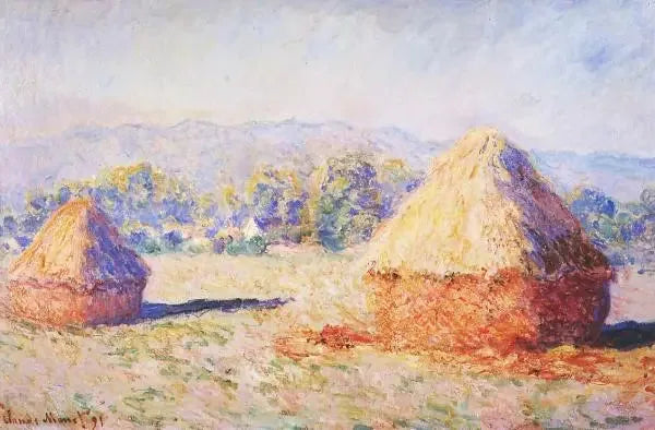 Les meules de blé sous la lumière du soleil, l'effet du matin - Claude Monet image 1 reproduction de peinture à l’huile