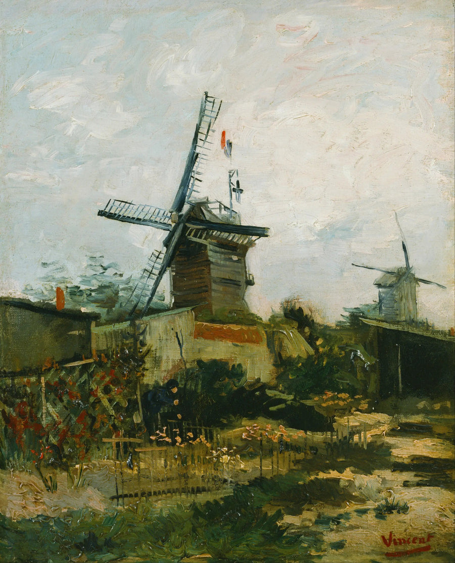 Les moulins à vent de Montmartre - Vincent van Gogh