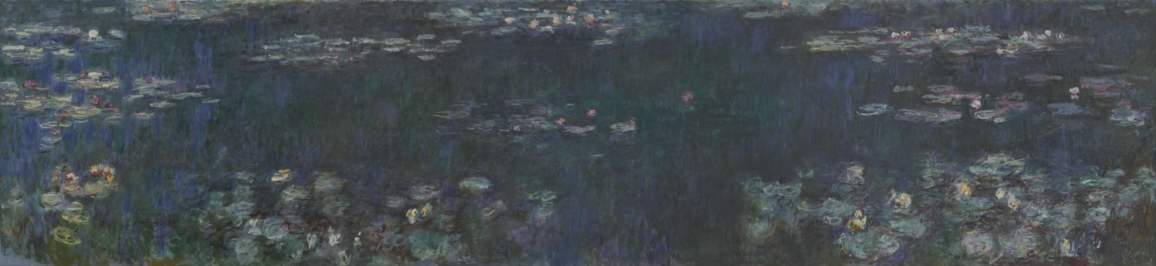Reproduction du tableau « Les Nymphéas : Reflets verts - Claude Monet » par Alpha Reproduction en peinture à l’huile