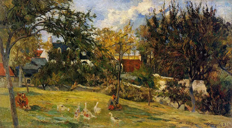 Les Oies dans le pré, ou Ferme en Normandie - Paul Gauguin