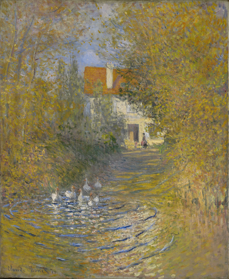 Les Oies dans le ruisseau W347 – Claude Monet