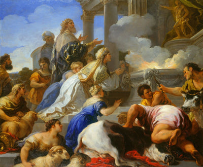 Les parents de Psyché offrent un sacrifice à Apollon - Luca Giordano - Alpha Reproduction