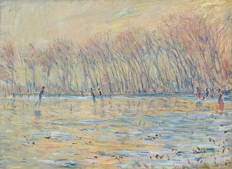 Les patineurs à Giverny - Claude Monet