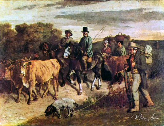 Les paysans de Flagey revenant de la foire - Gustave Courbet - Reproductions de tableaux et peintures haut de gamme