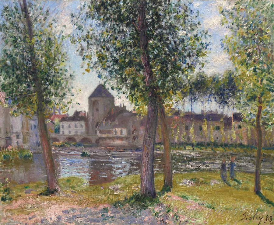 Les peupliers à Moret-sur-Loing, après midi d'août - Alfred Sisley