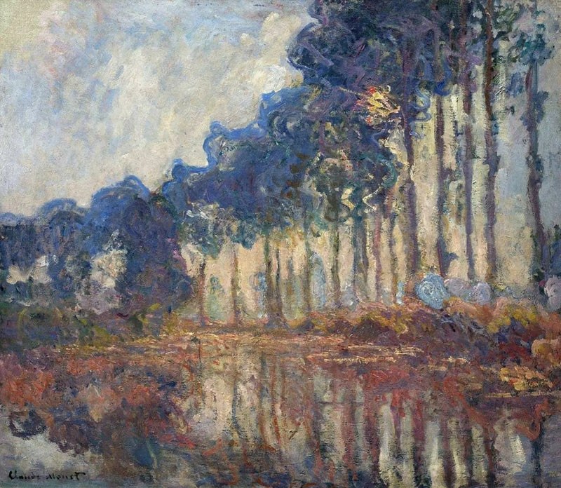 Les peupliers, autumn - Claude Monet