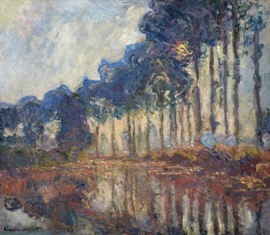 Les peupliers, autumn - Claude Monet