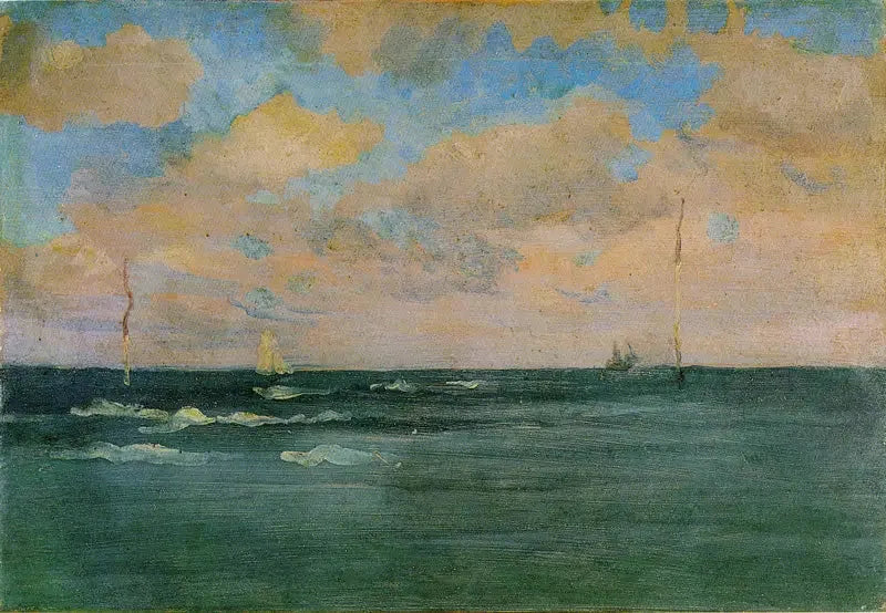 Les Postes de Bain, Bretagne - James Abbott McNeill Whistler