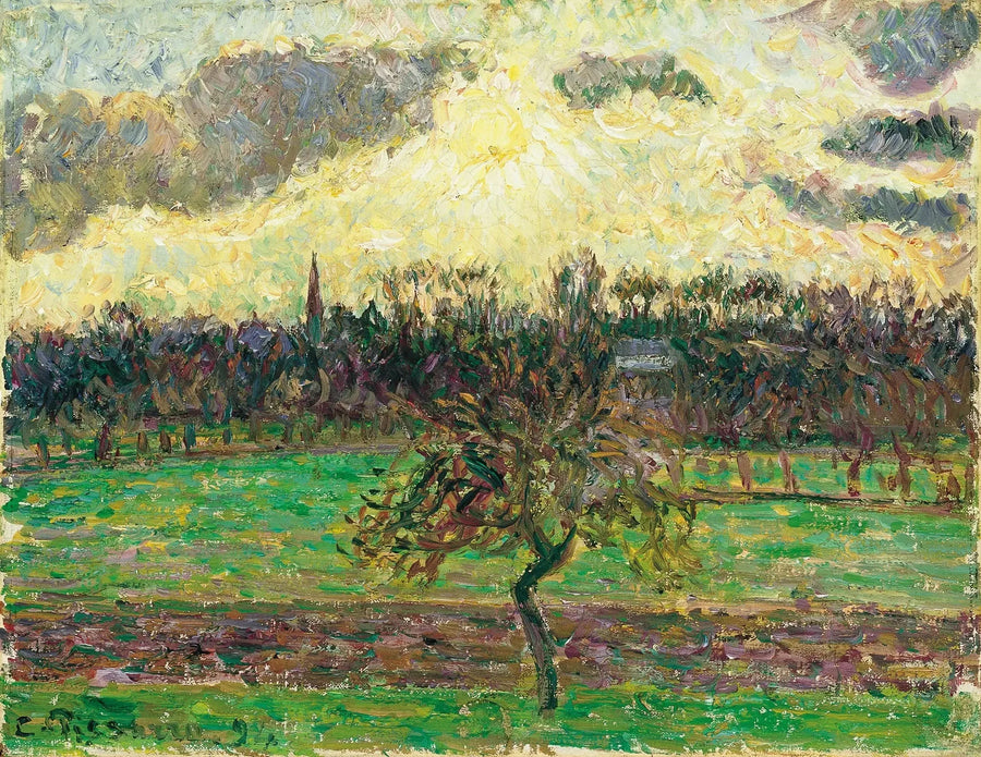 Les prairies à Éragny, pomme - Camille Pissarro