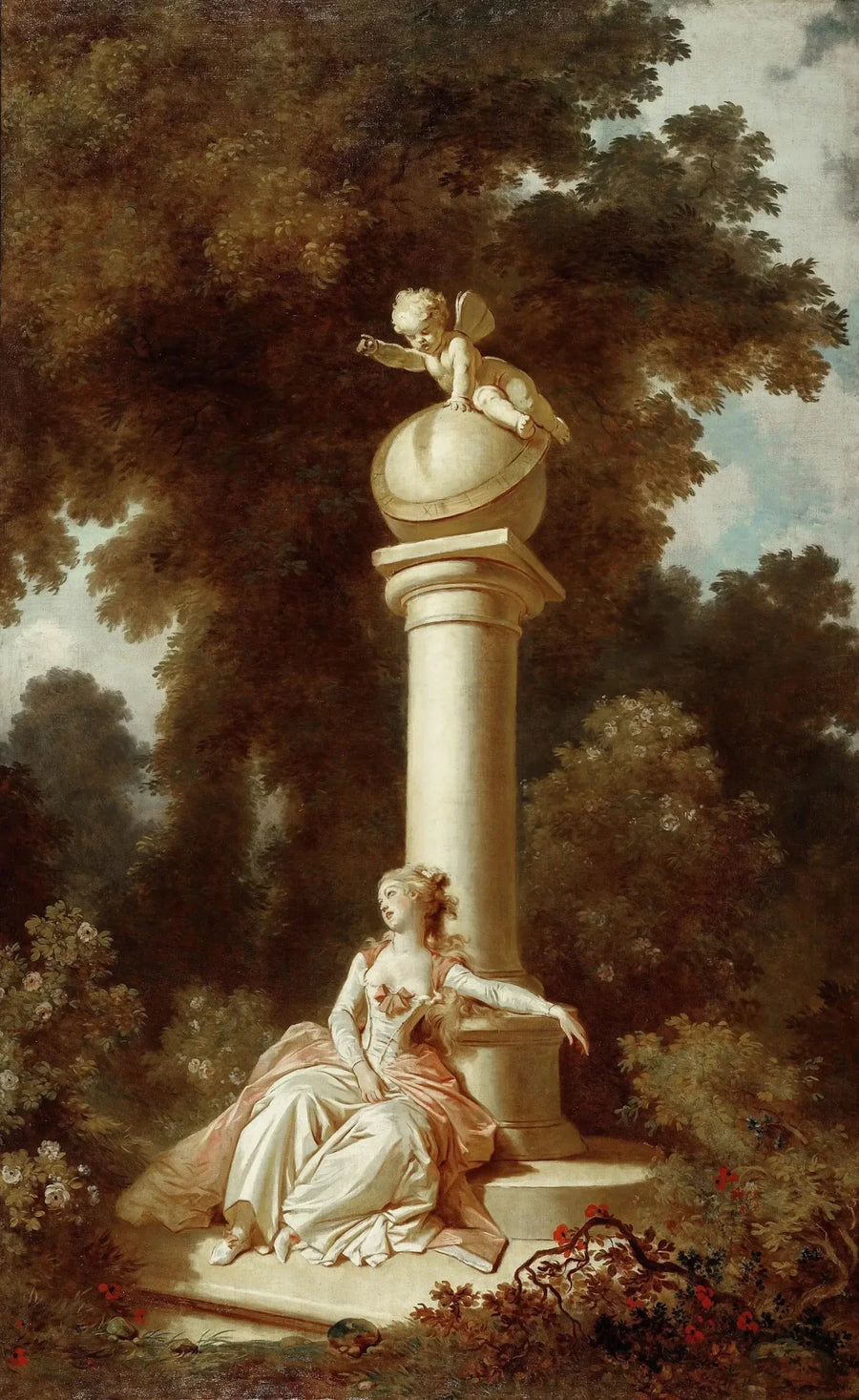 Les Progrès de l'amour : Rêverie - Jean-Honoré Fragonard