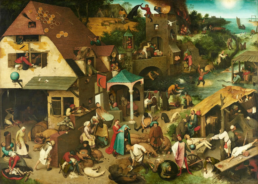 Les Proverbes flamands - Pieter Brueghel the Elder