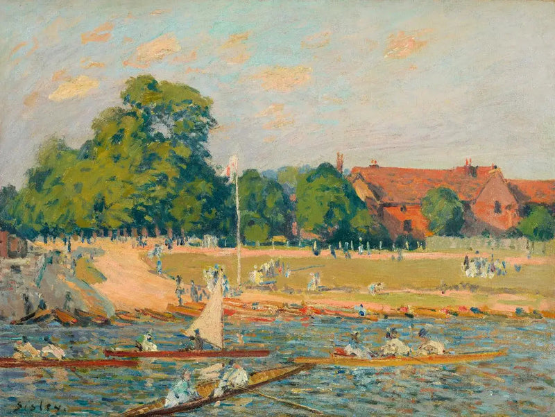 Les régates à Hampton Court - Alfred Sisley