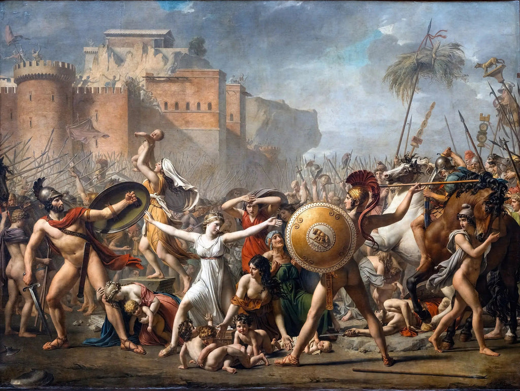 Reproduction du tableau « Les Sabines - Jacques-Louis David » par Alpha Reproduction en peinture à l’huile