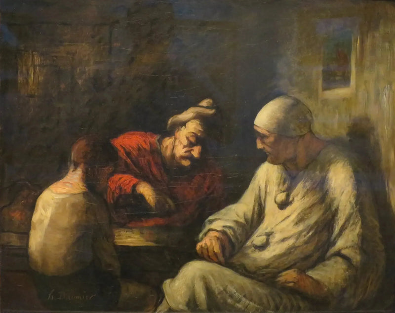 Les saltimbanques au repos - Honoré Daumier