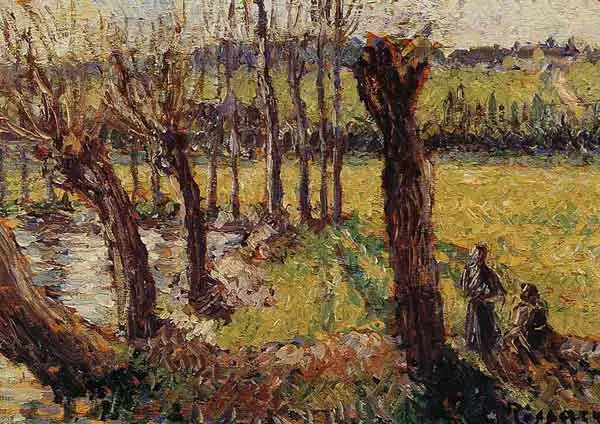 Les Saules en hiver, Eragny - Camille Pissarro