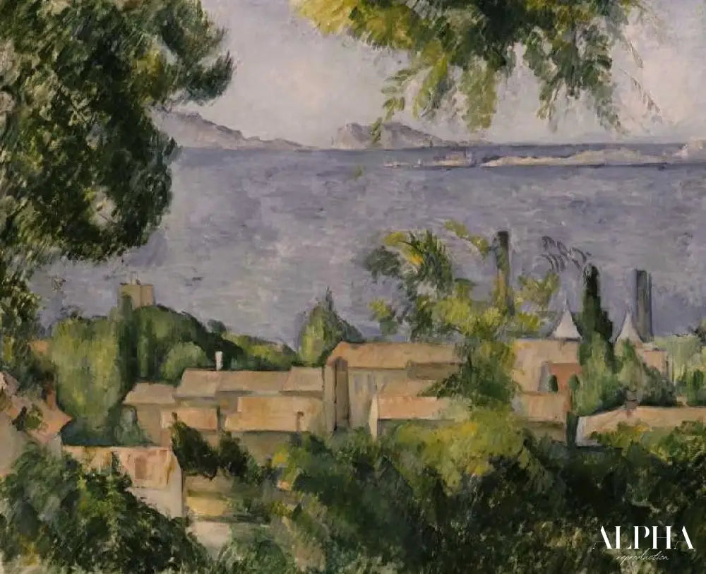 Les toits des maisons de l'Estaque - Paul Cézanne - Reproductions de tableaux et peintures haut de gamme