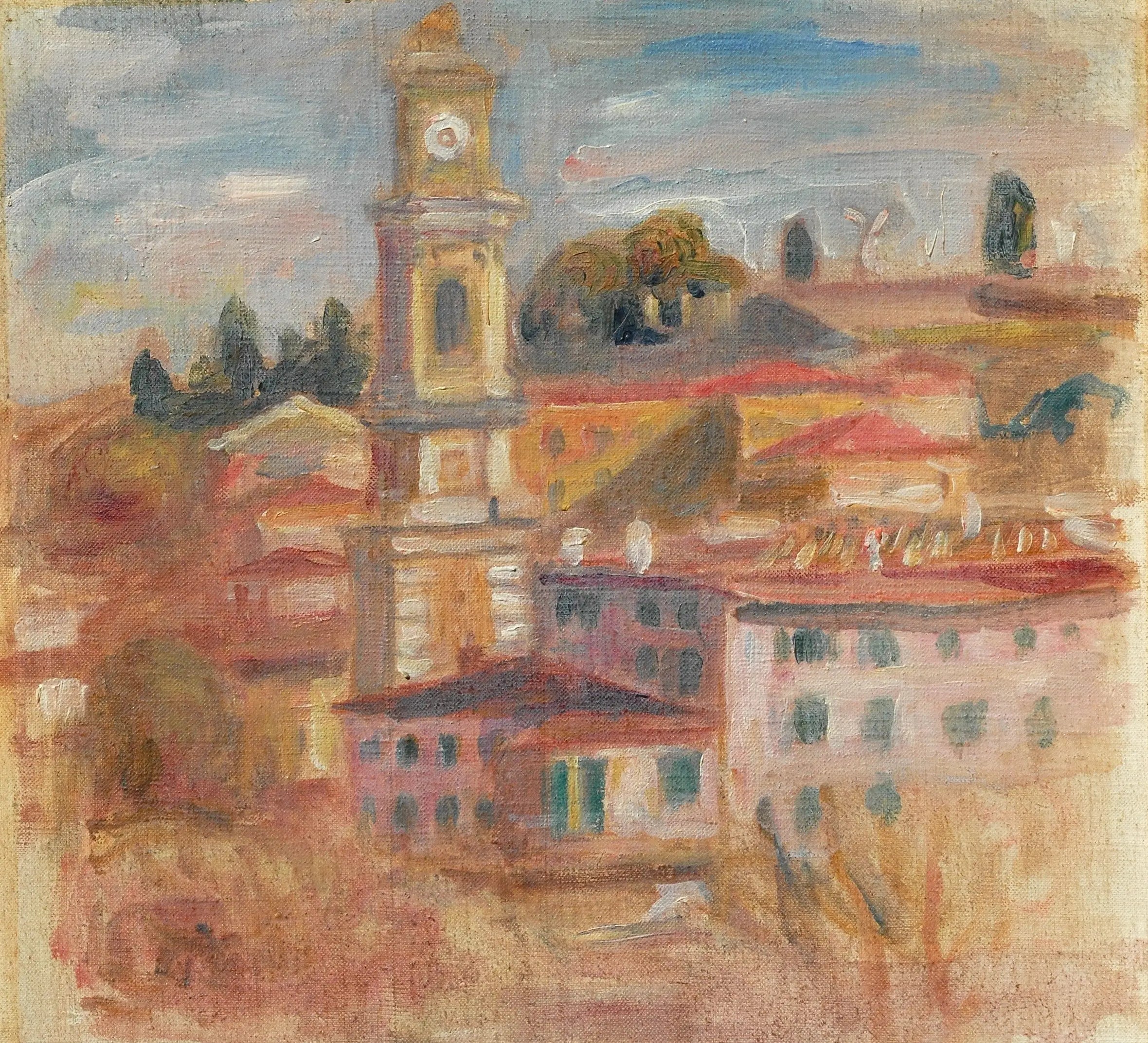 Les Toits du Vieux Nice - Pierre-Auguste Renoir image 1 reproduction de peinture à l’huile