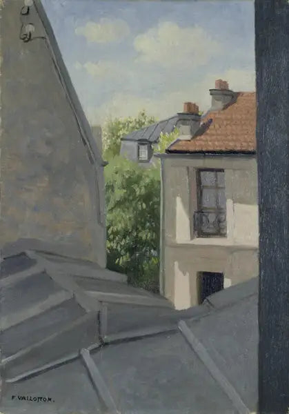 Les toits, rue Mérimée - Félix Vallotton image 1 copie peinte à la main à l’huile