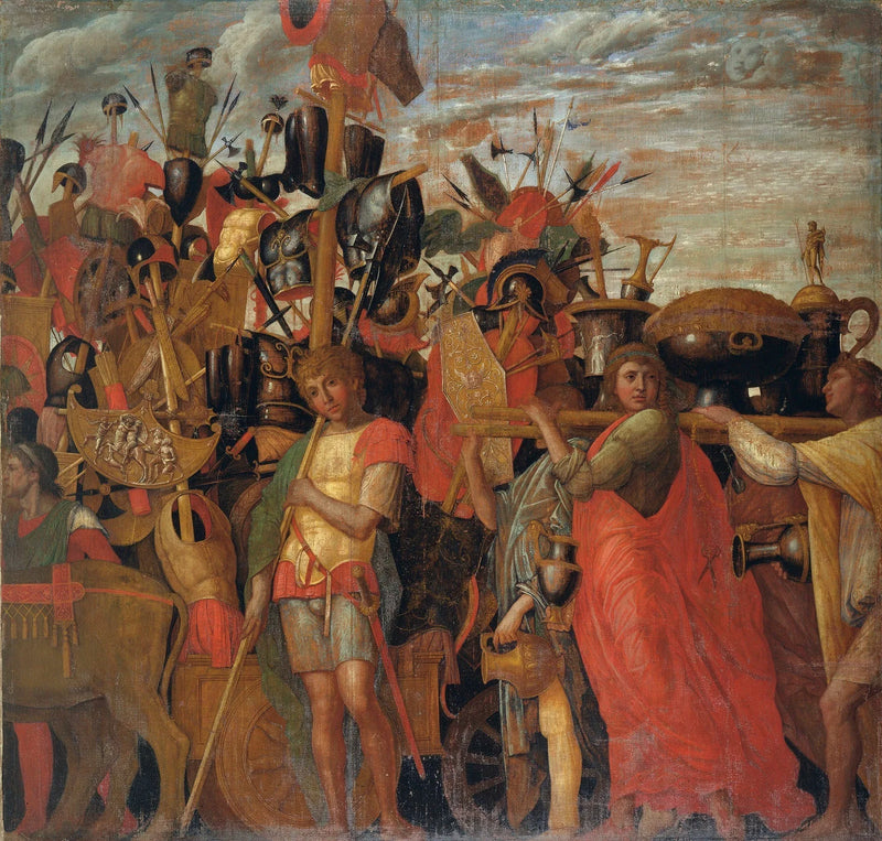 Les Triomphes de César : 3. Les porteurs de trophées et de lingots - Andrea Mantegna