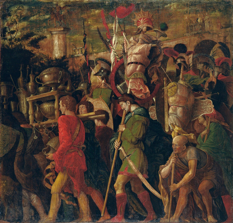 Les Triomphes de César : 6. Les Porte-Corsets - Andrea Mantegna